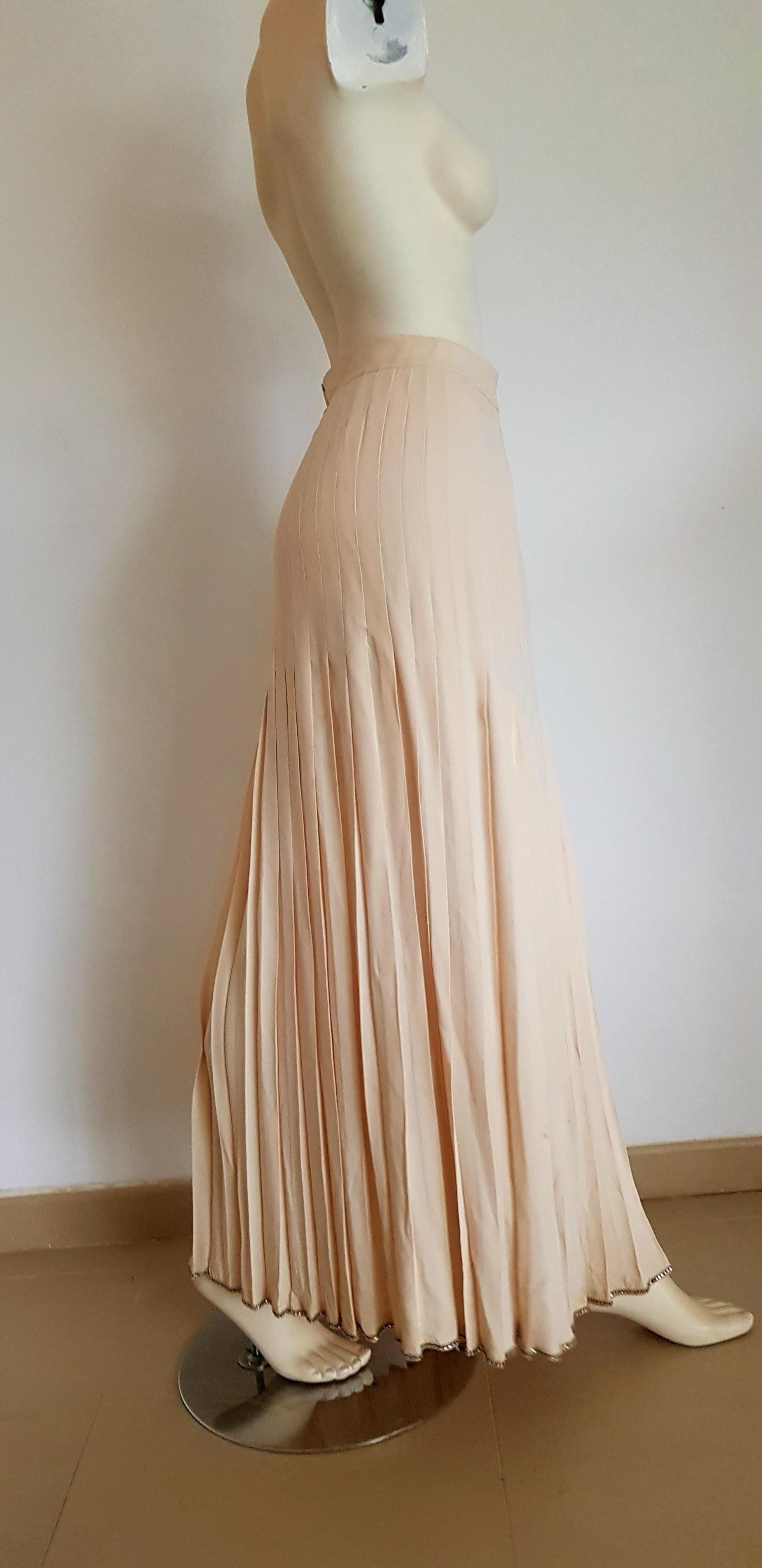 VALENTINO Haute Couture Top Skirt Swarovski Diamonds Waistband Silk Dress-Unworn For Sale 2