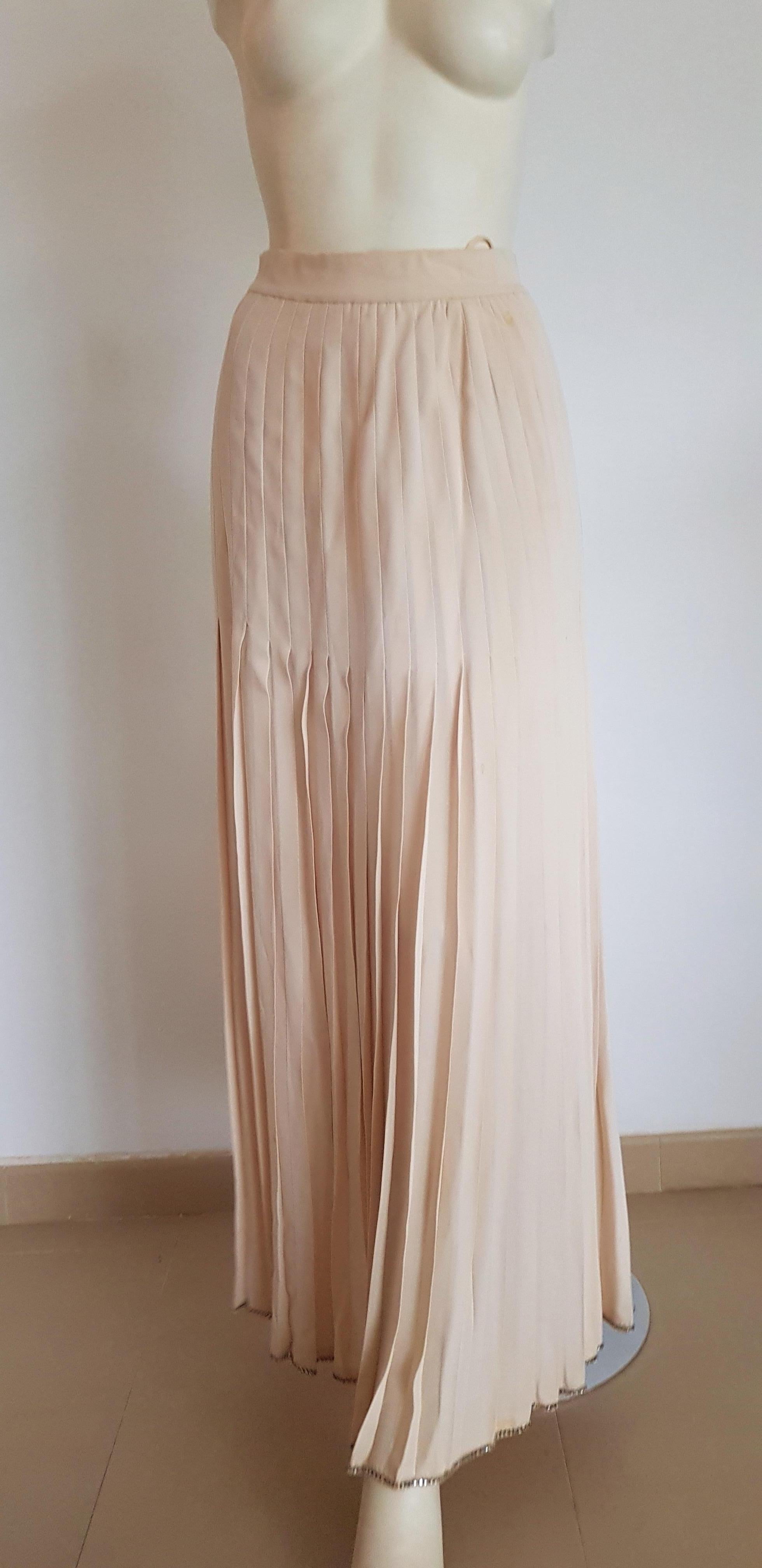 VALENTINO Haute Couture Top Skirt Swarovski Diamonds Waistband Silk Dress-Unworn For Sale 3