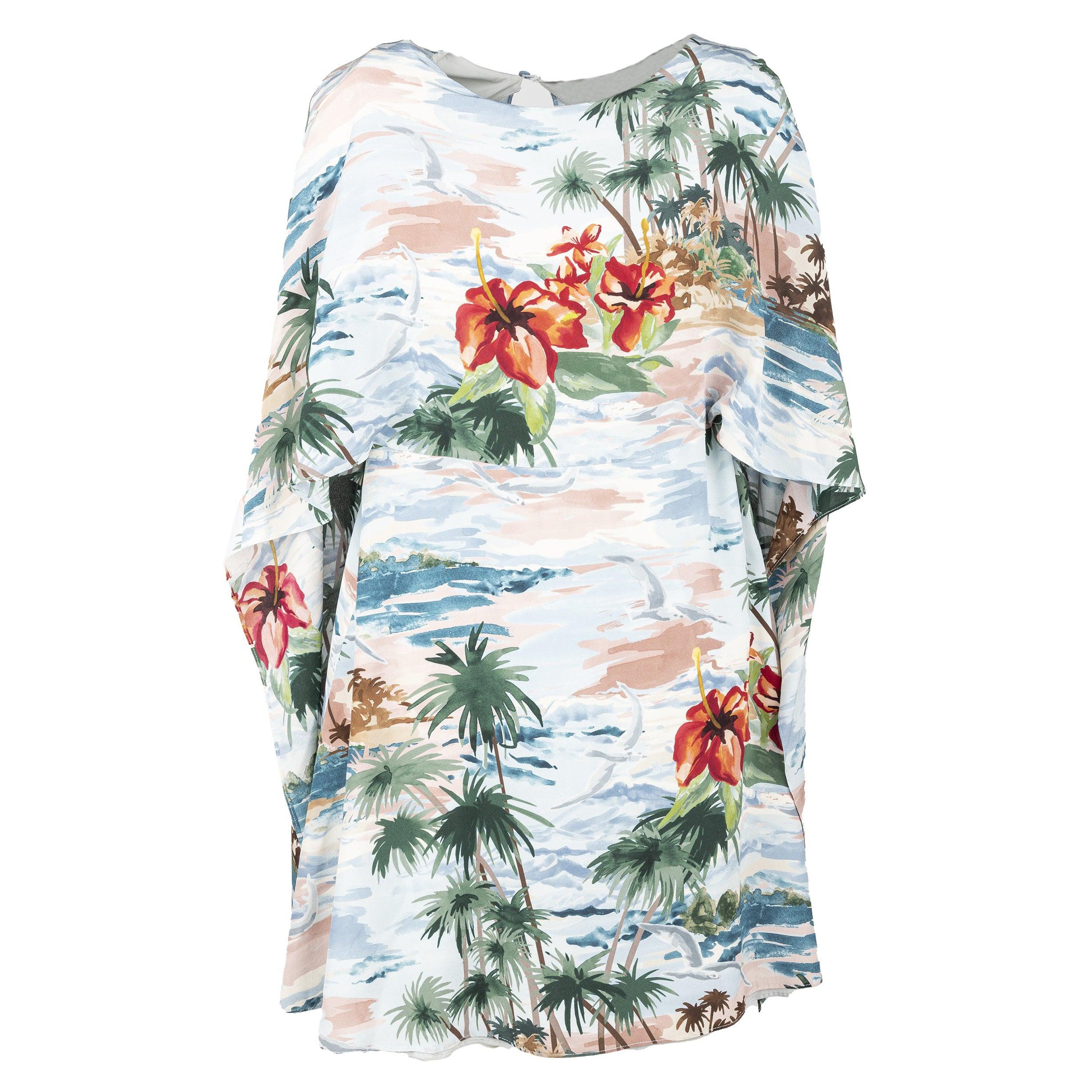 Valentino Couture Hawaiian Cape Dress - Anni '10