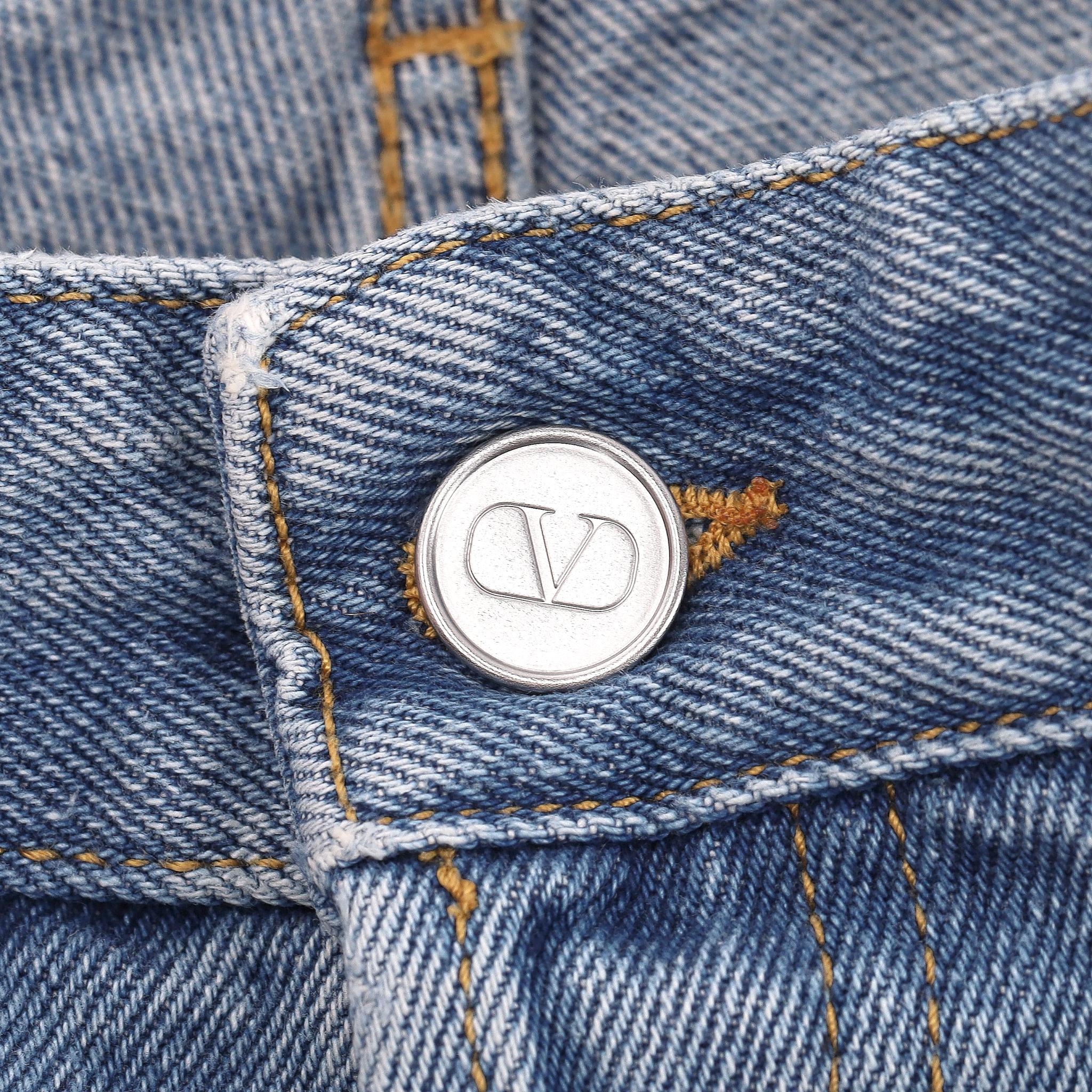 De las mujeres Vaqueros Valentino de tiro alto y pernera ancha en venta