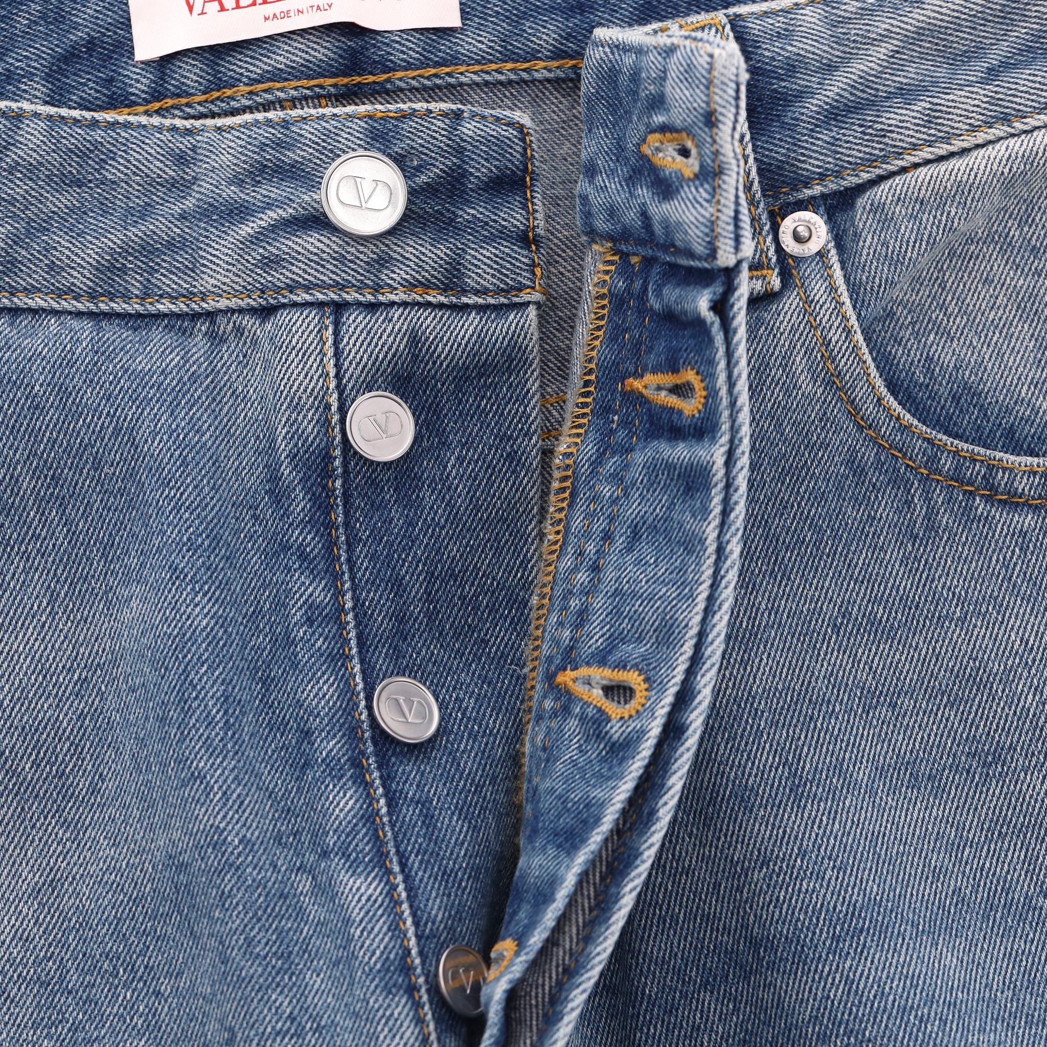 De las mujeres Vaqueros Valentino de tiro alto y pernera ancha en venta