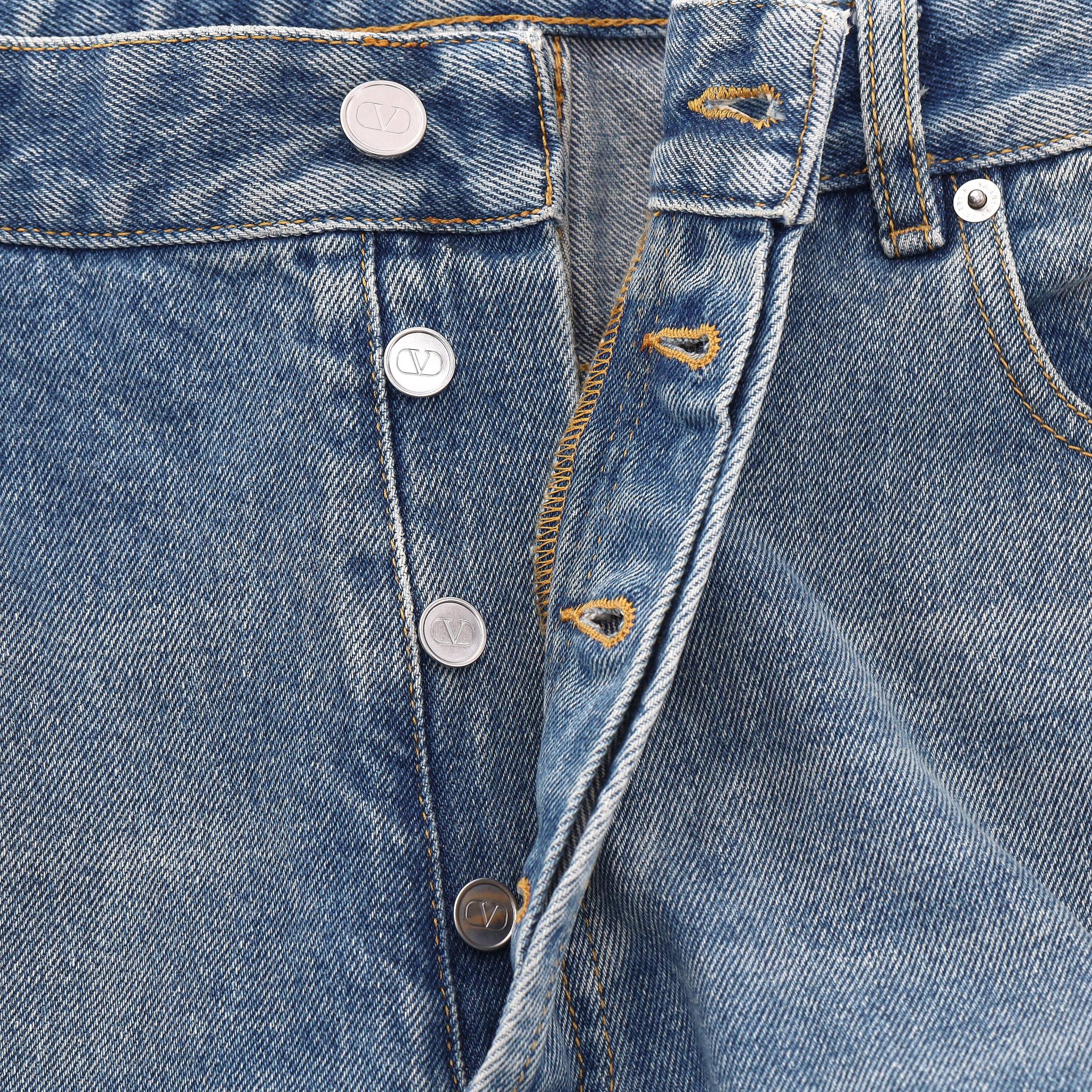 Valentino - Jean à jambe large et à taille haute Pour femmes en vente