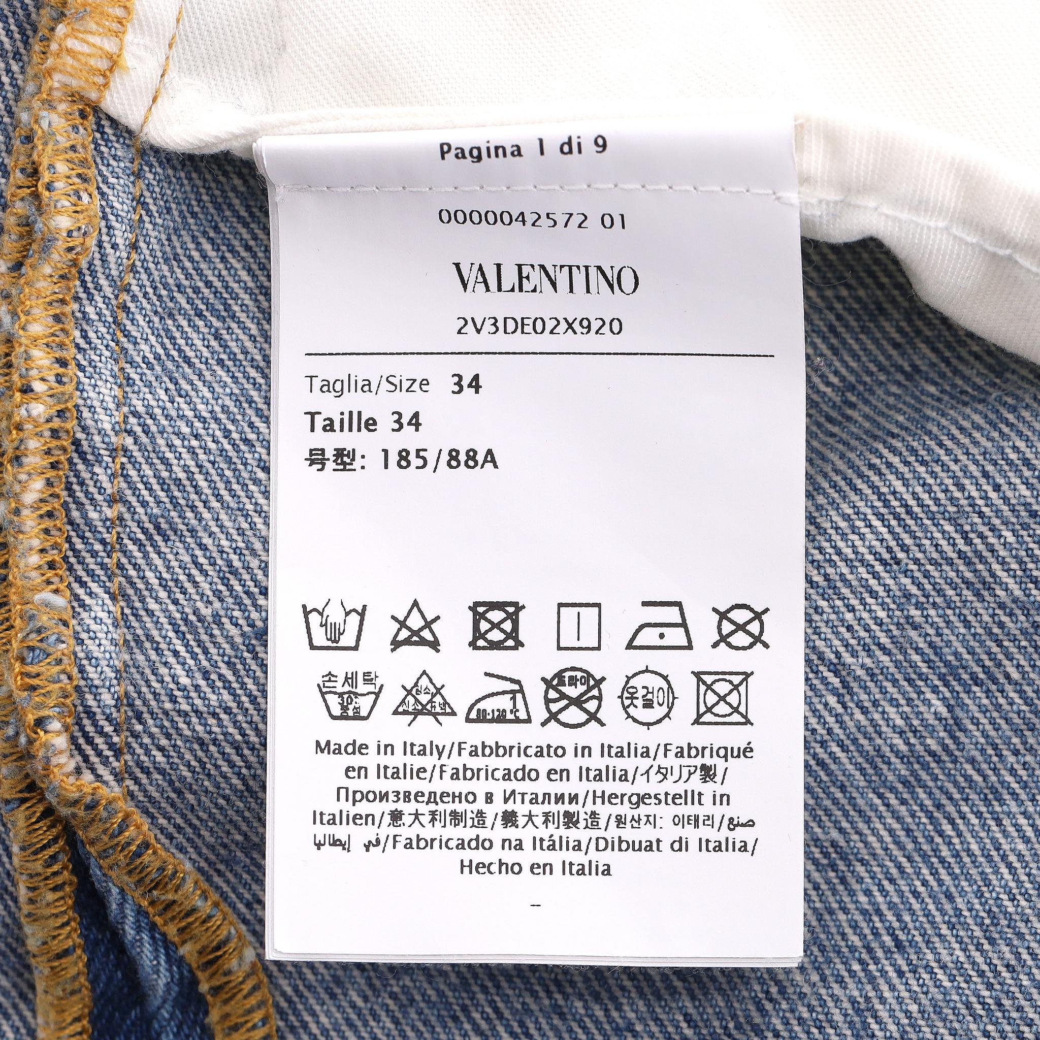 Vaqueros Valentino de tiro alto y pernera ancha en venta 4