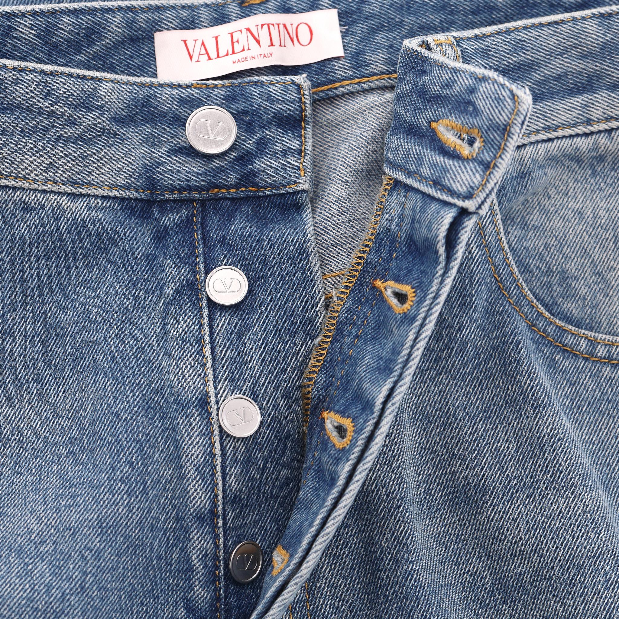 Valentino - Jean à jambe large et à taille haute Jeans Pour femmes en vente