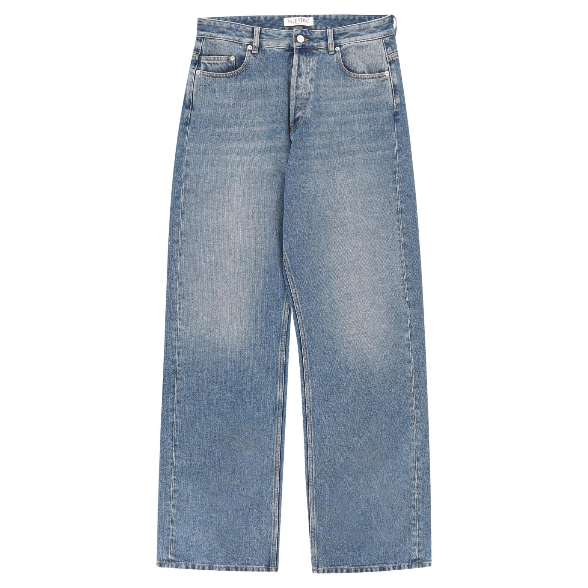 Vaqueros Valentino de talle alto y pernera ancha