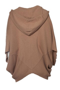 Valentino, Hooded cashmere poncho in camel