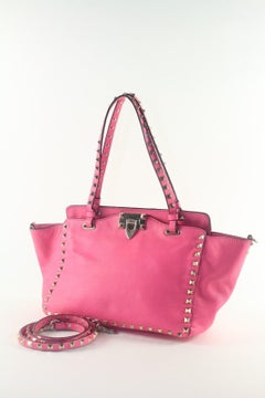 Valentino Hot Pink Rockstud 2way Tote Small 1VAL1129K