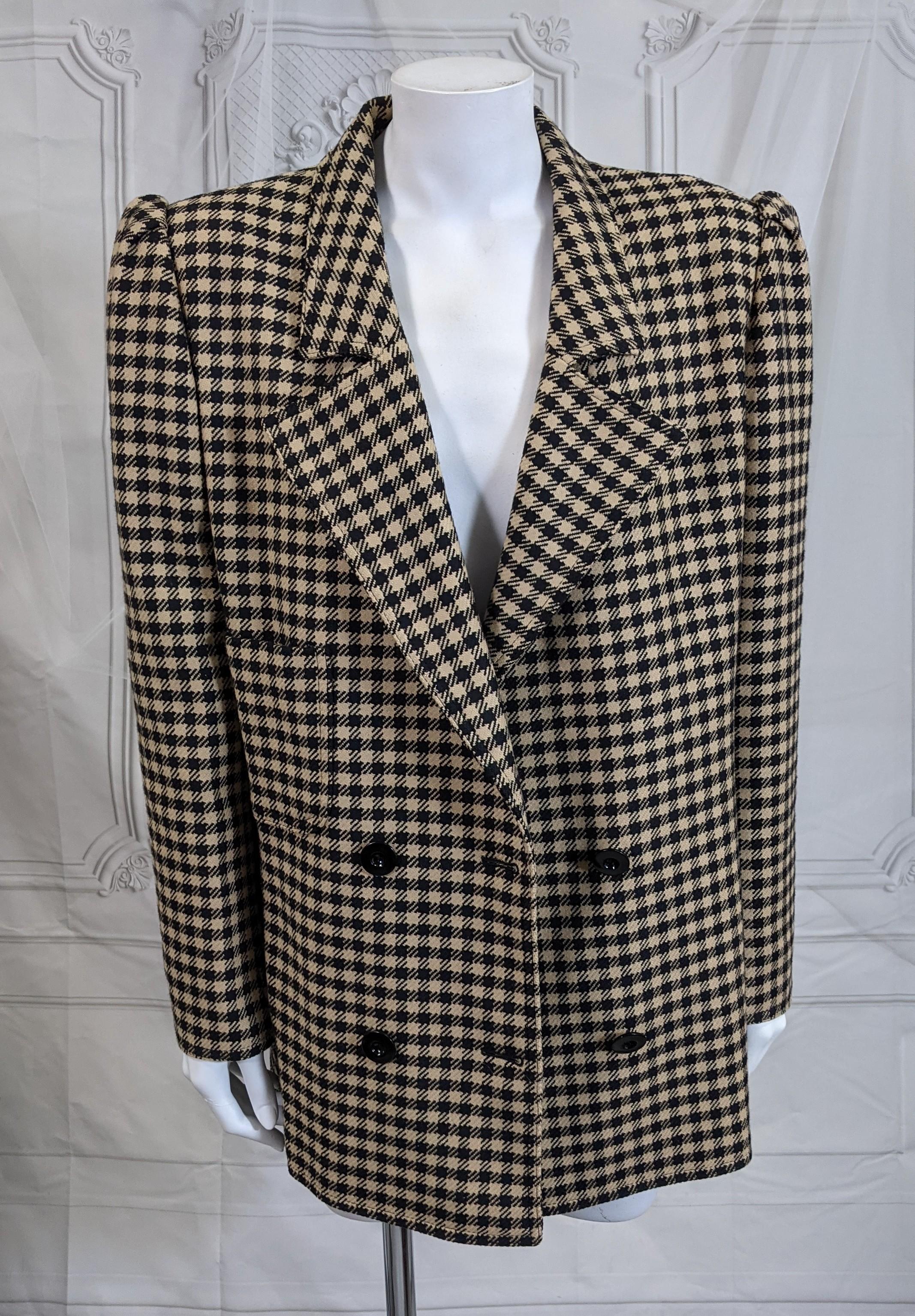 Valentino Houndstooth Blazer In Excellent Condition For Sale In New York, NY