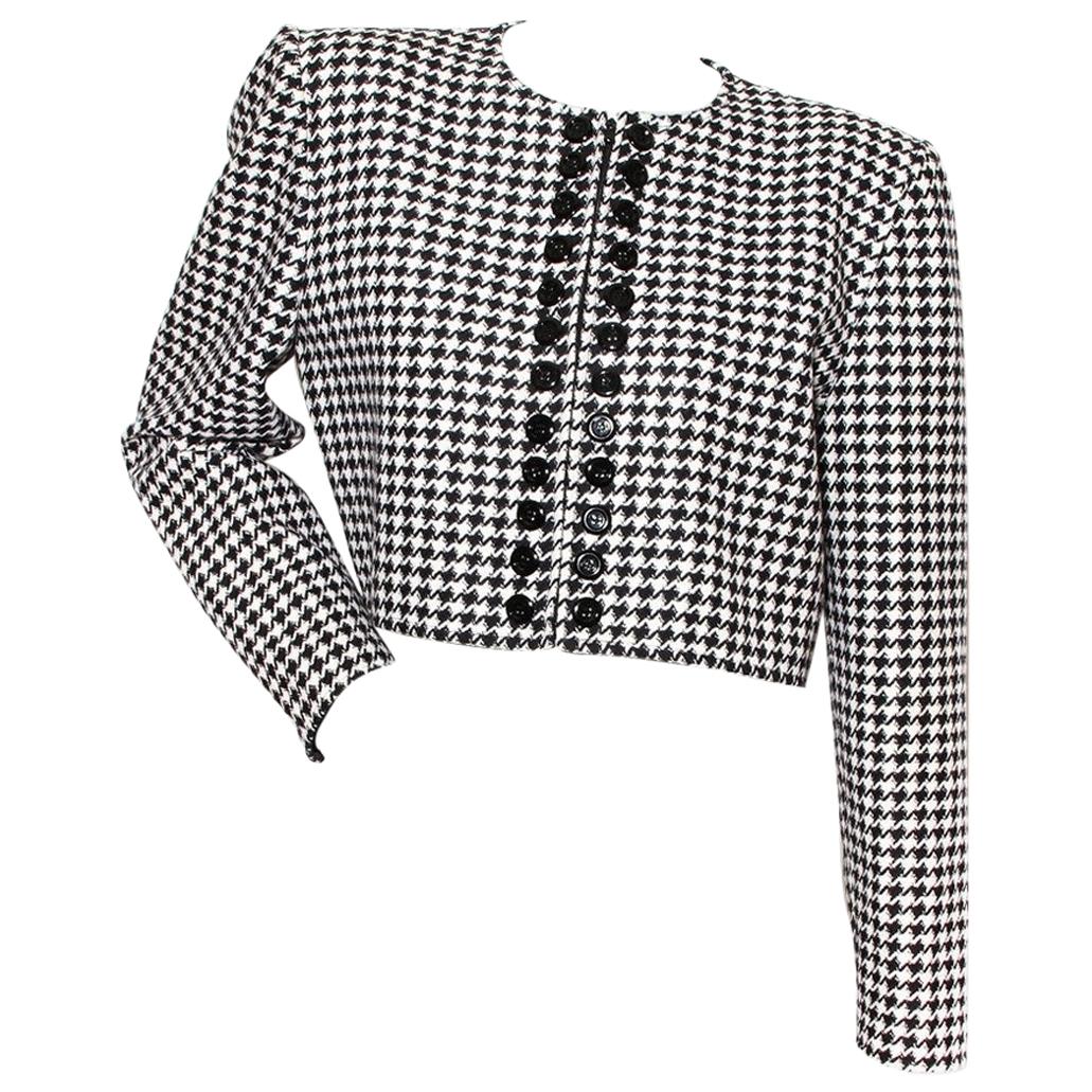 Valentino Houndstooth Crop Jacket