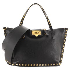 Valentino Hype Rockstud Convertible Tote Grainy Leather Medium