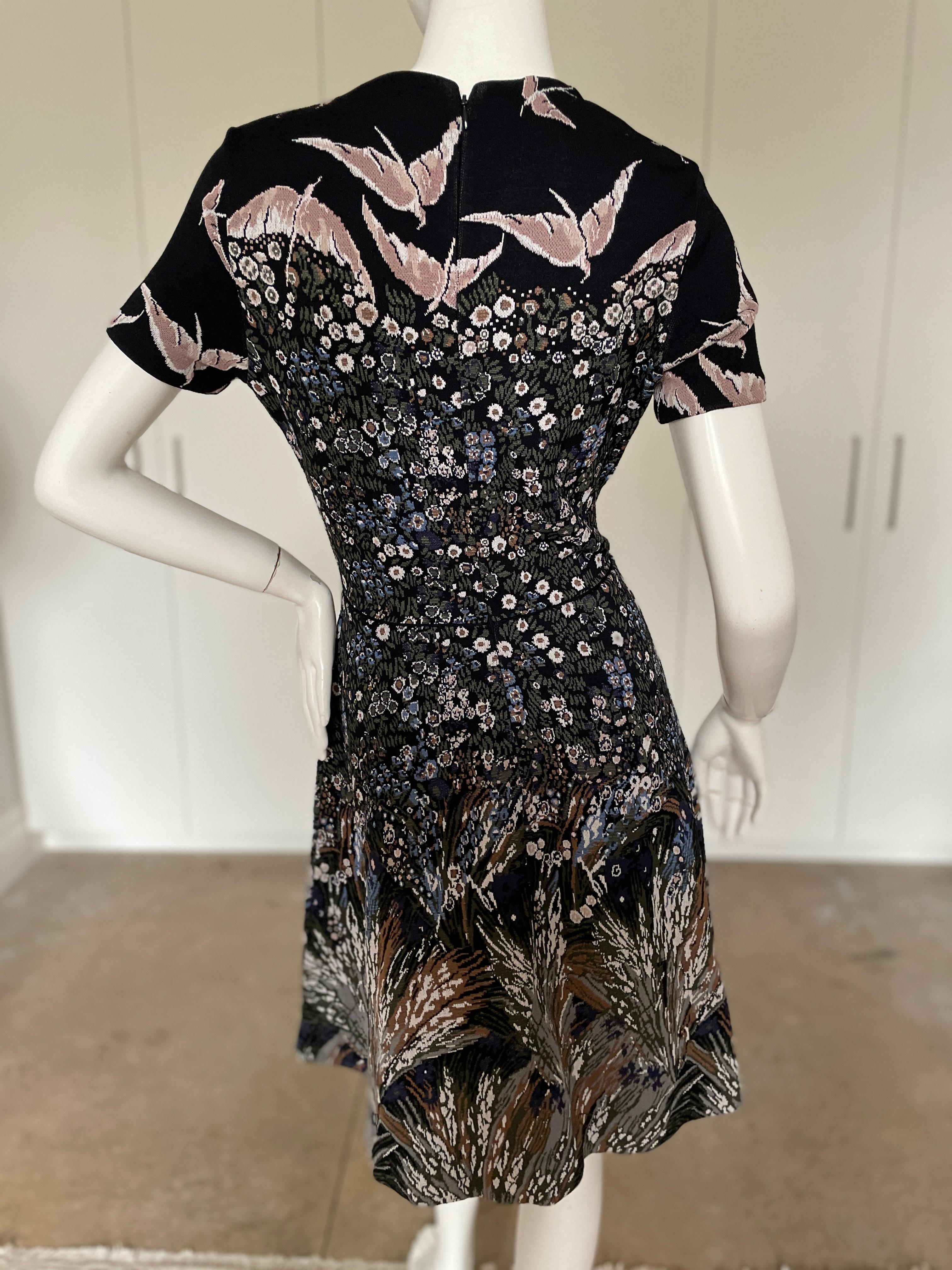 Valentino Inartsia Knit Birds and Flowers Dress For Sale 1