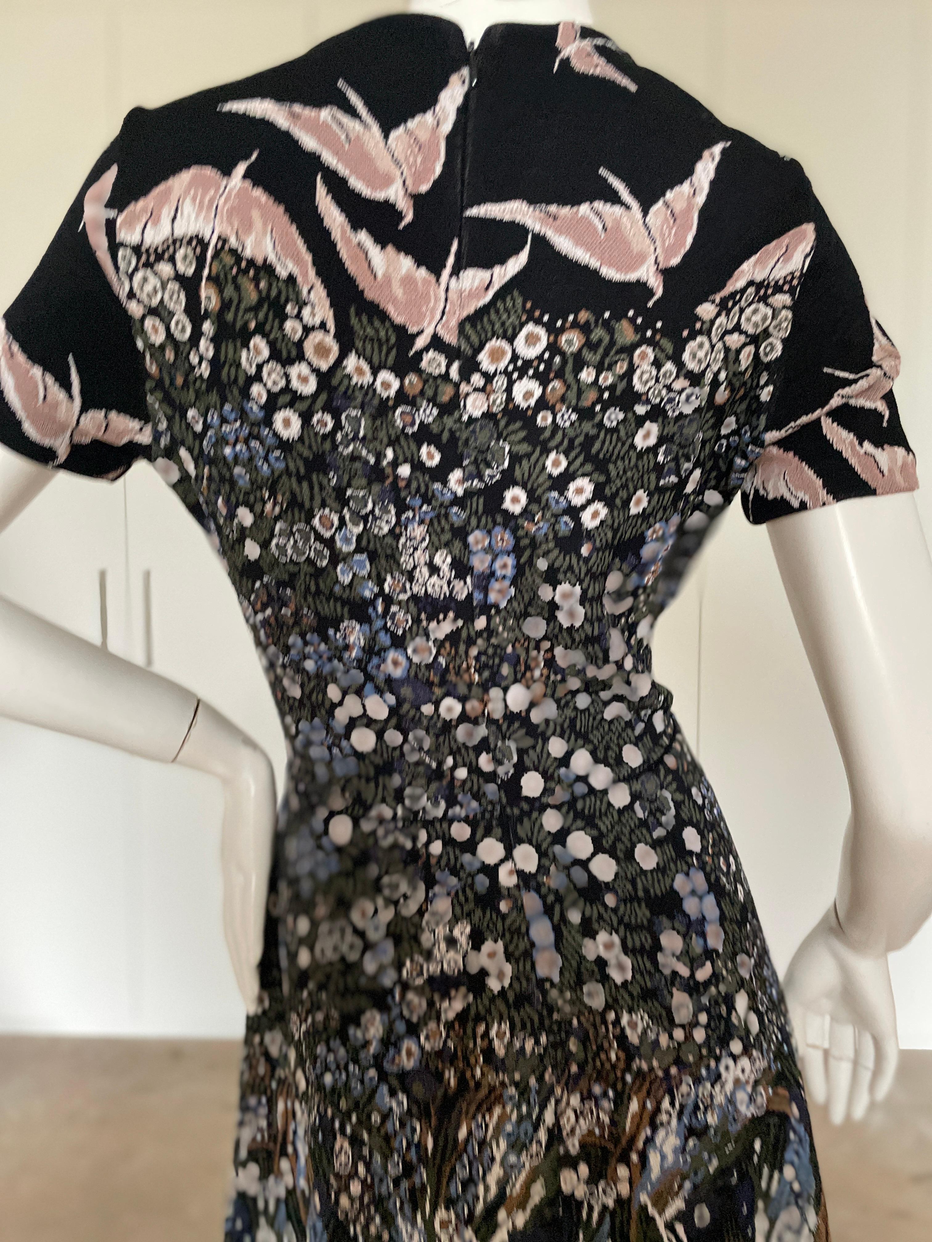 Valentino Inartsia Knit Birds and Flowers Dress For Sale 2