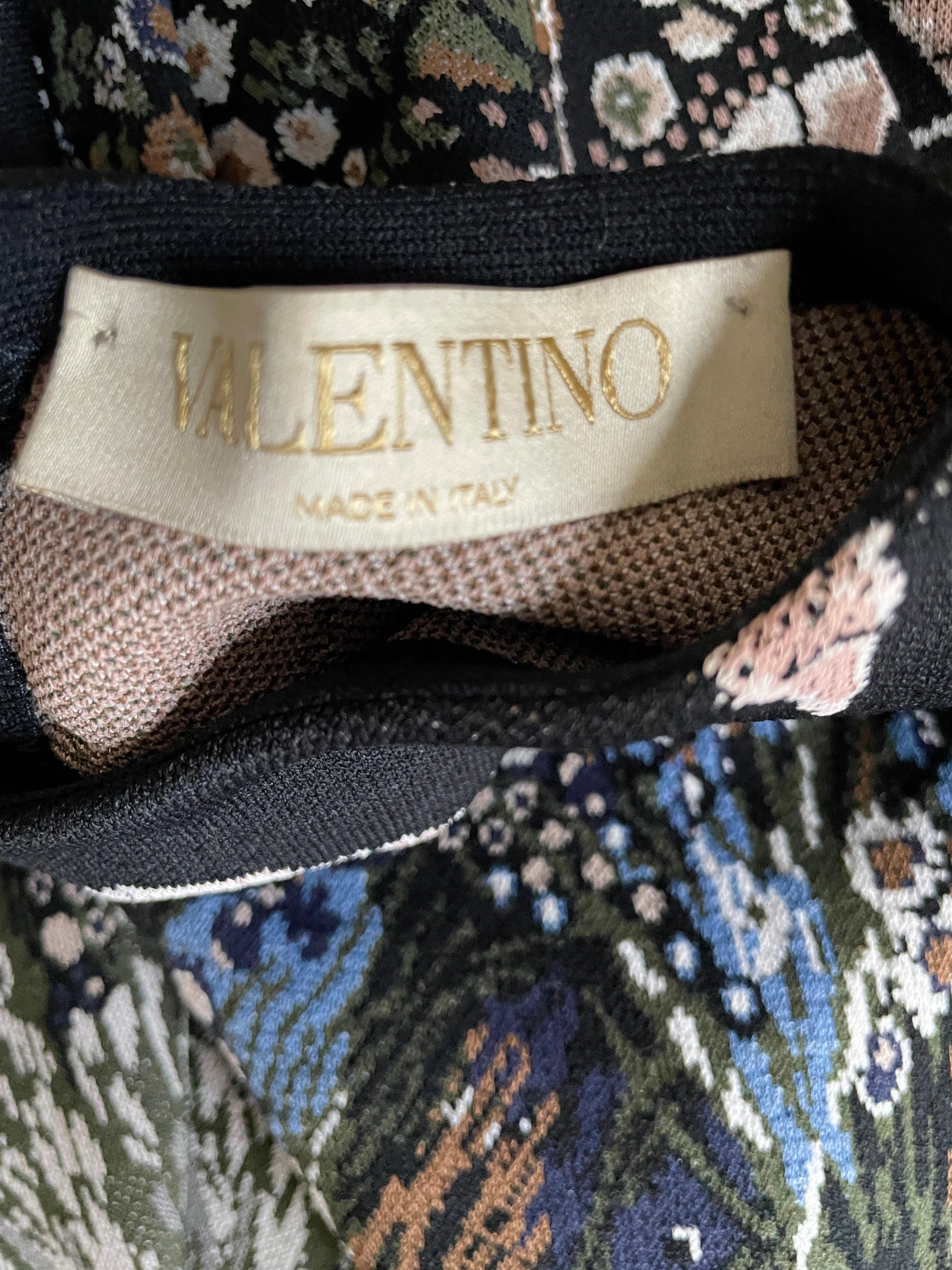 Valentino Inartsia Knit Birds and Flowers Dress For Sale 3