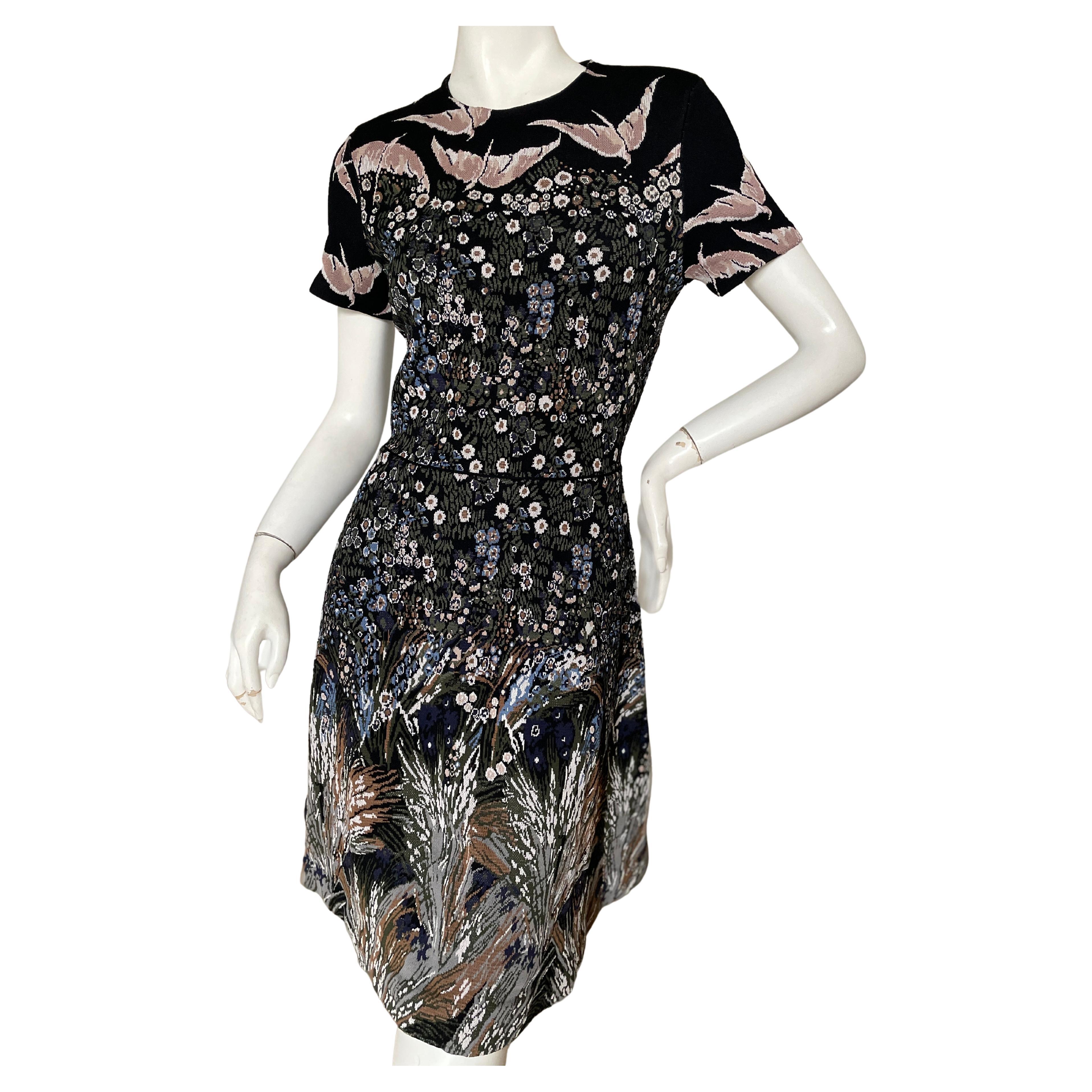 Valentino Inartsia Knit Birds and Flowers Dress For Sale