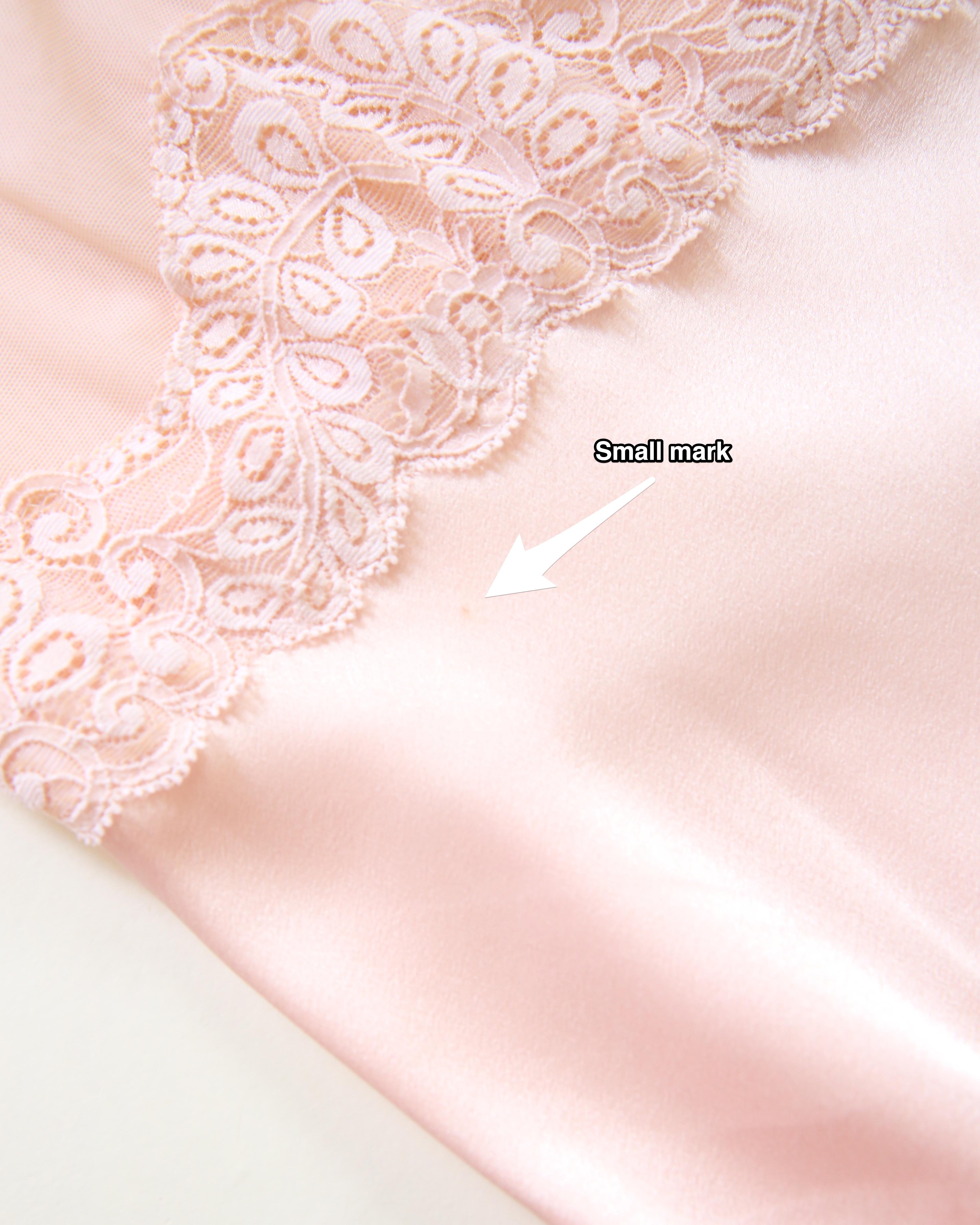 Valentino Intimo vintage pink satin sheer lace slip robe night gown midi dress  4
