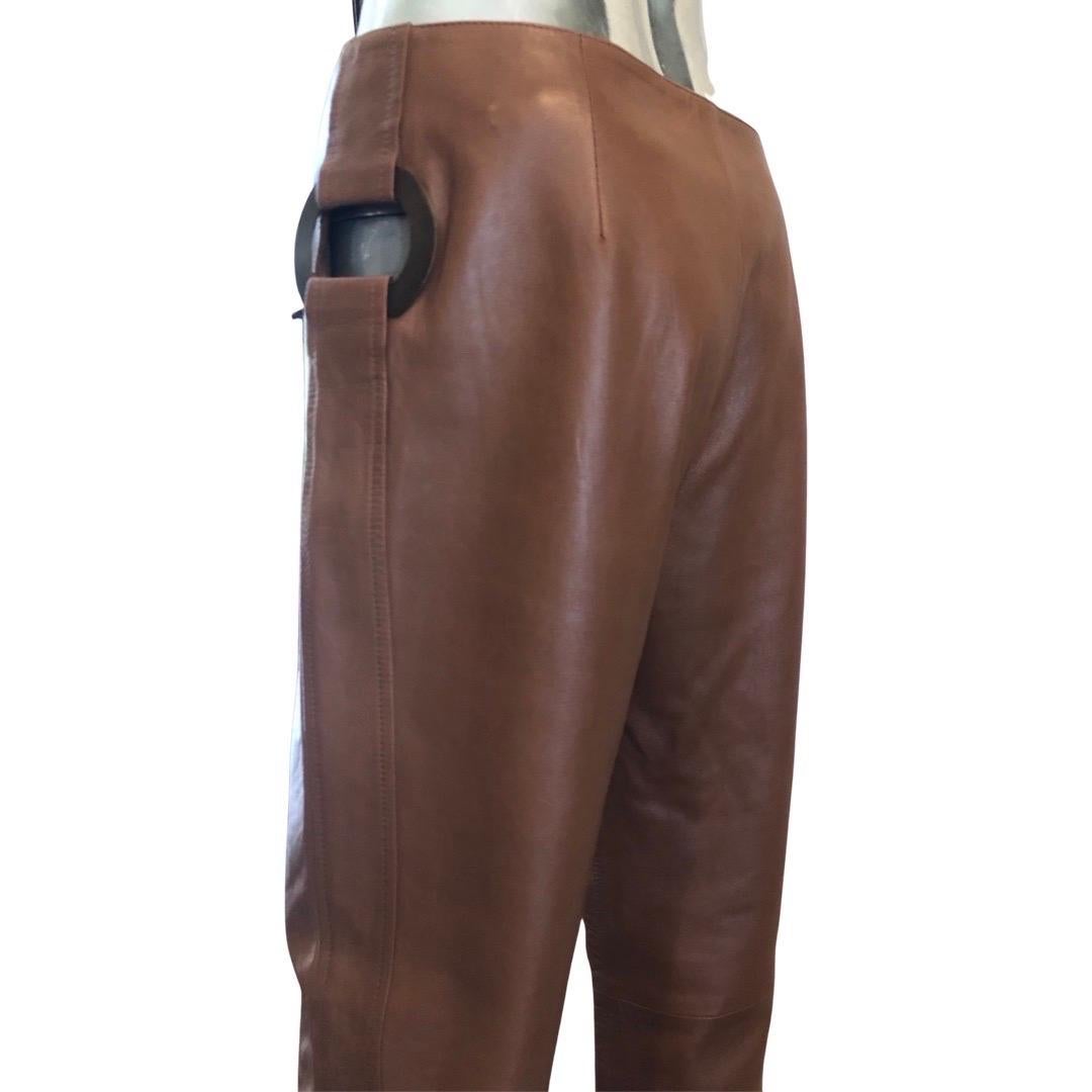 bronze leather pants