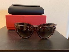 Valentino Italy Vintage Chic  “Lace” Cat Eye Sunglasses