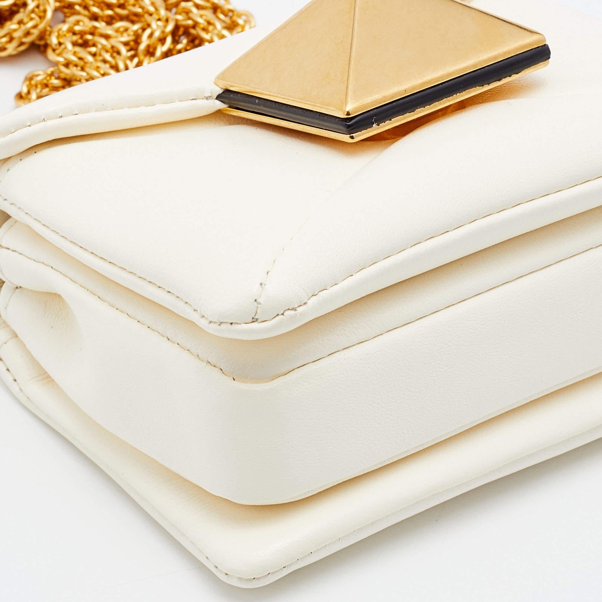 Valentino Ivory Leather Micro One Stud Crossbody Bag 6