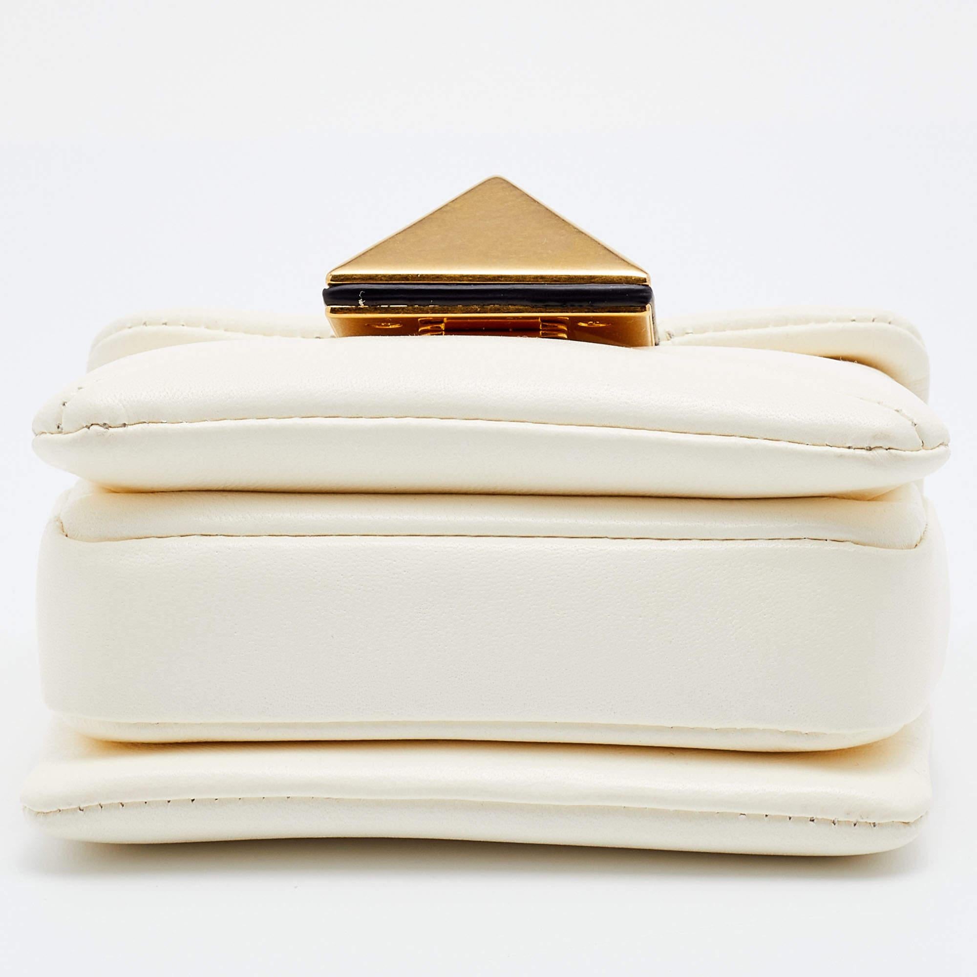 Valentino Ivory Leather Micro One Stud Crossbody Bag 1