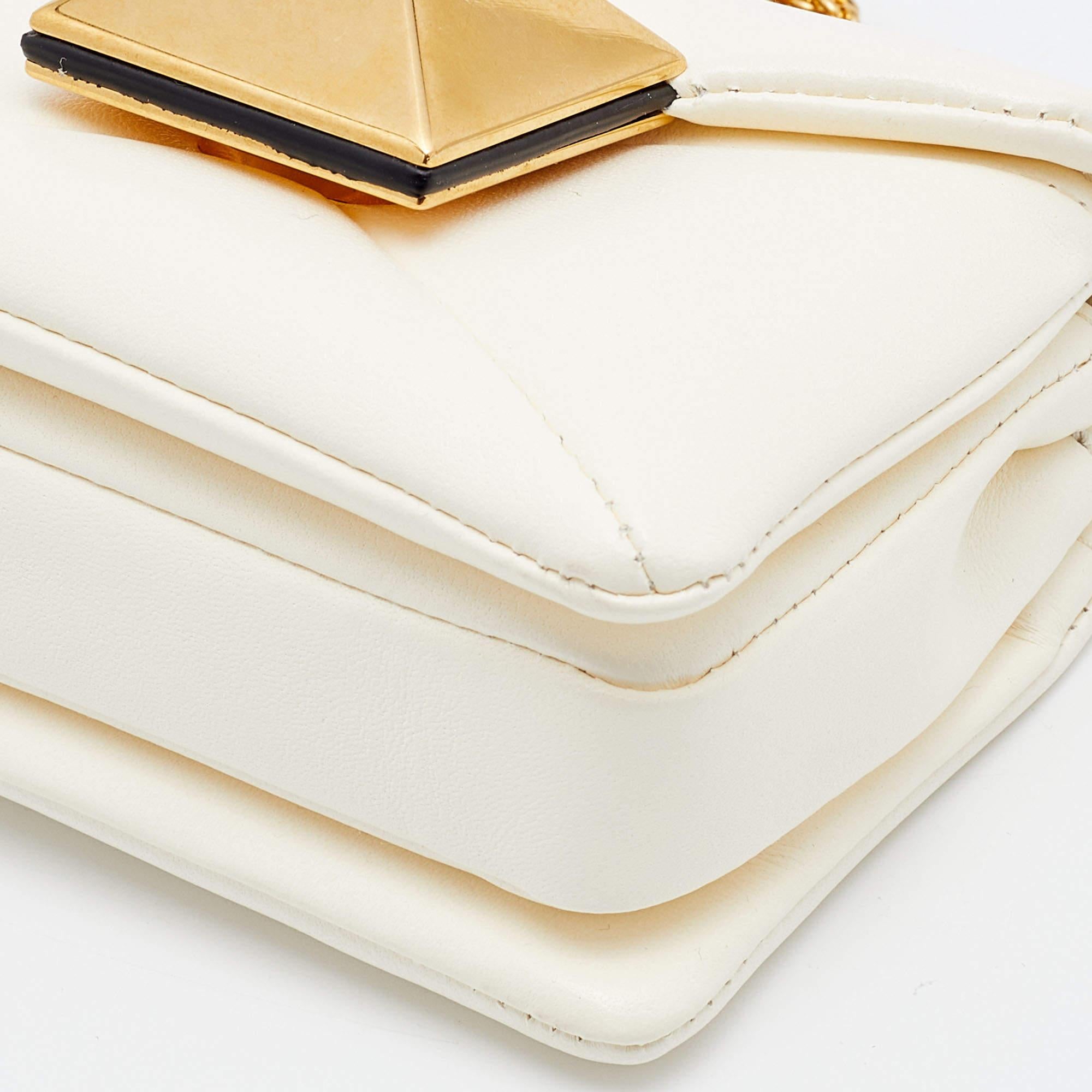 Valentino Ivory Leather Micro One Stud Crossbody Bag 5