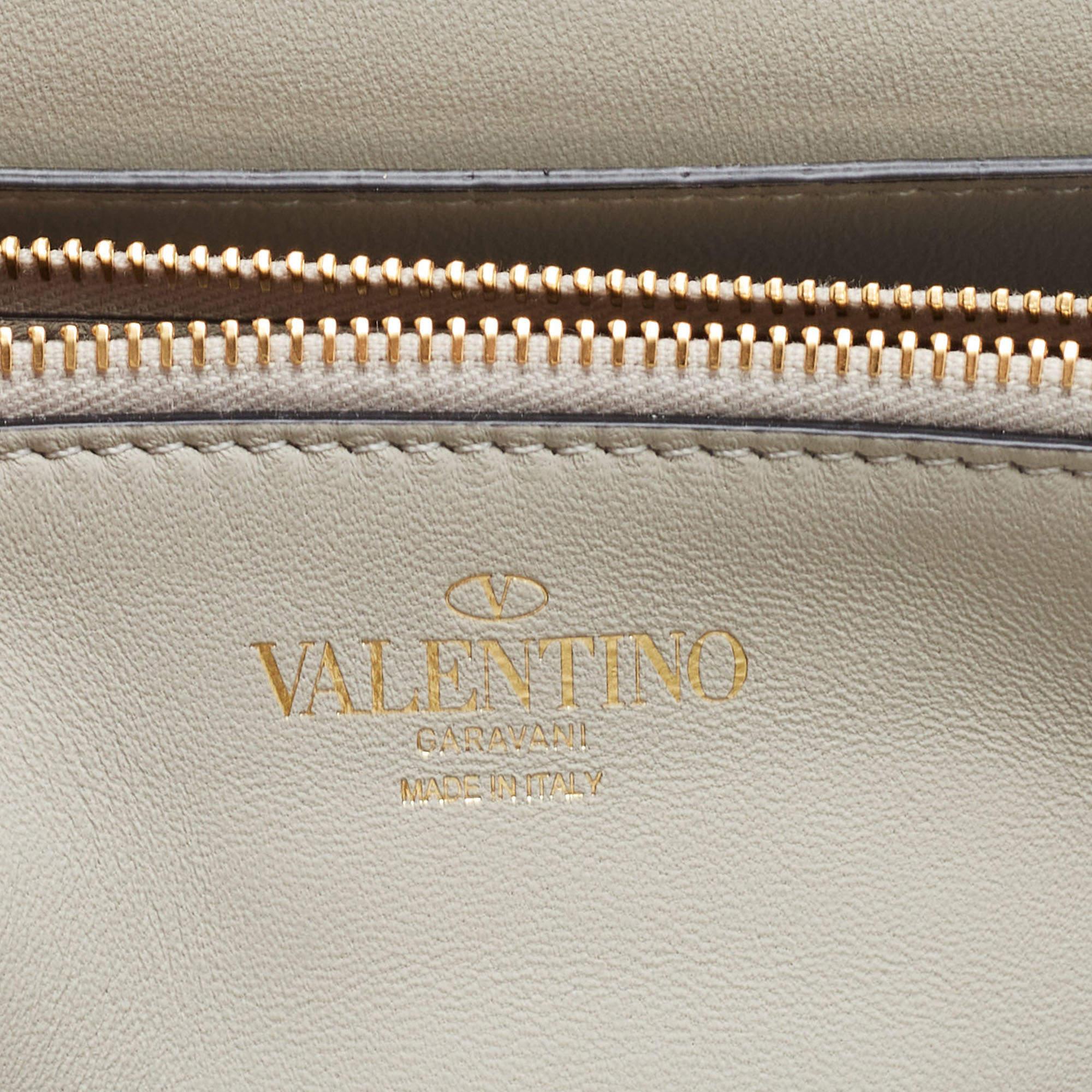 Valentino Ivory Leather Stud Sign Shoulder Bag 7