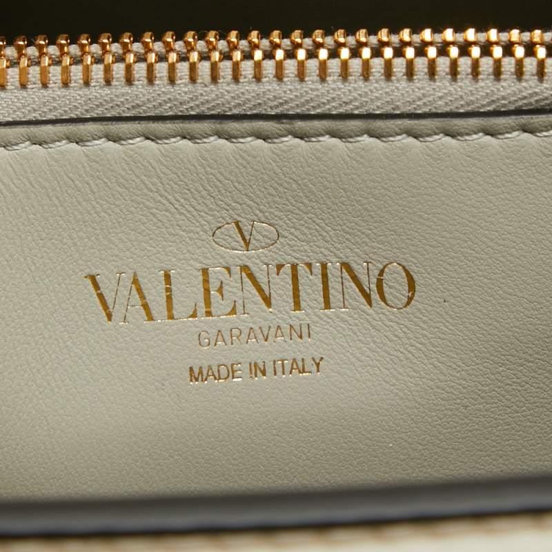 Valentino Ivory Leather Stud Sign Shoulder Bag 6