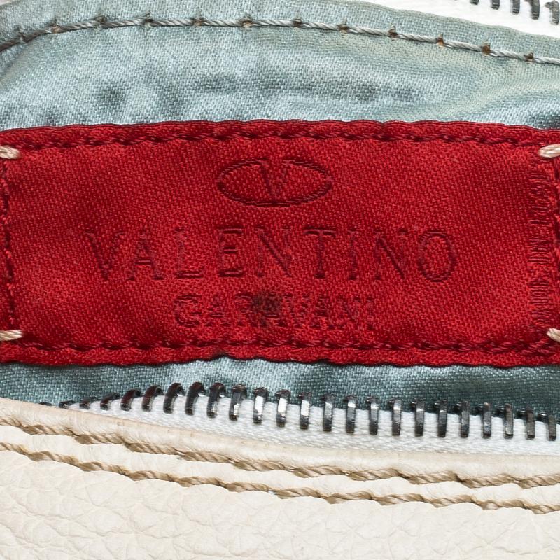Valentino Ivory Leather V Ring Closure Mini Hobo 2