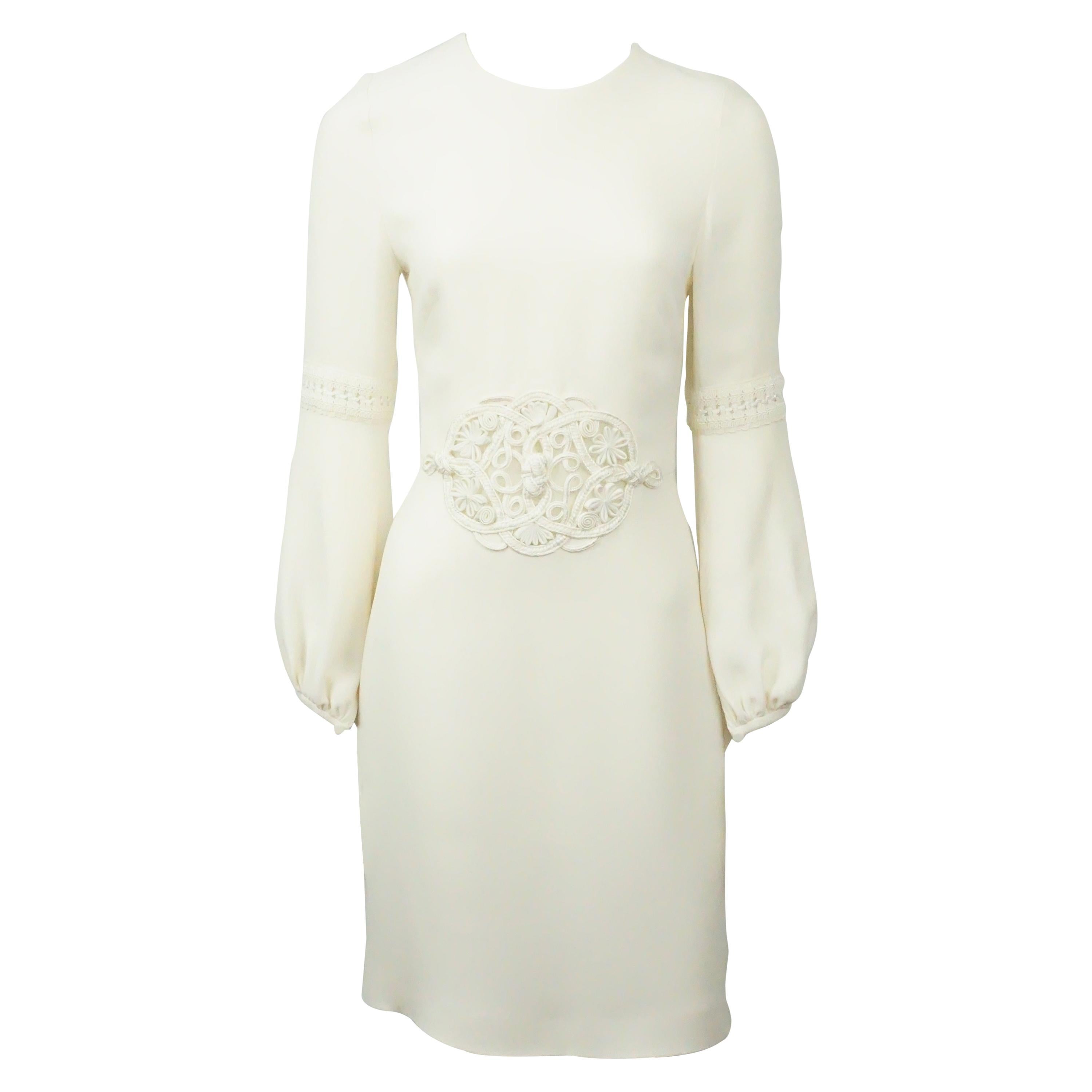 Valentino Ivory Long Sleeve Dress - 4 1stDibs