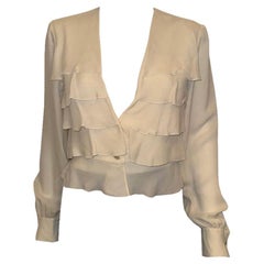 Valentino Ivory Silk Blouse