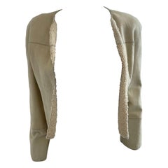 Valentino Ivory Suede and Shearling Cropped Jacket