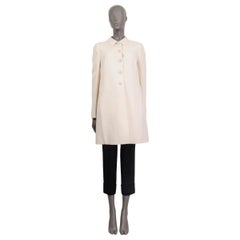 VALENTINO ivory wool & silk SPLIT BAKC Coat Jacket 44 L