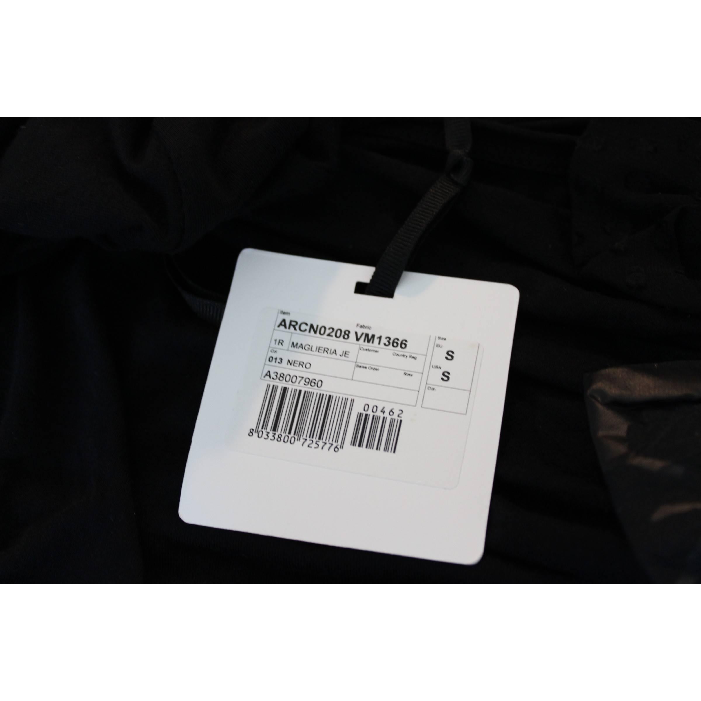 Valentino Jersey Bow Silk Cotton Vintage Black For Sale 3