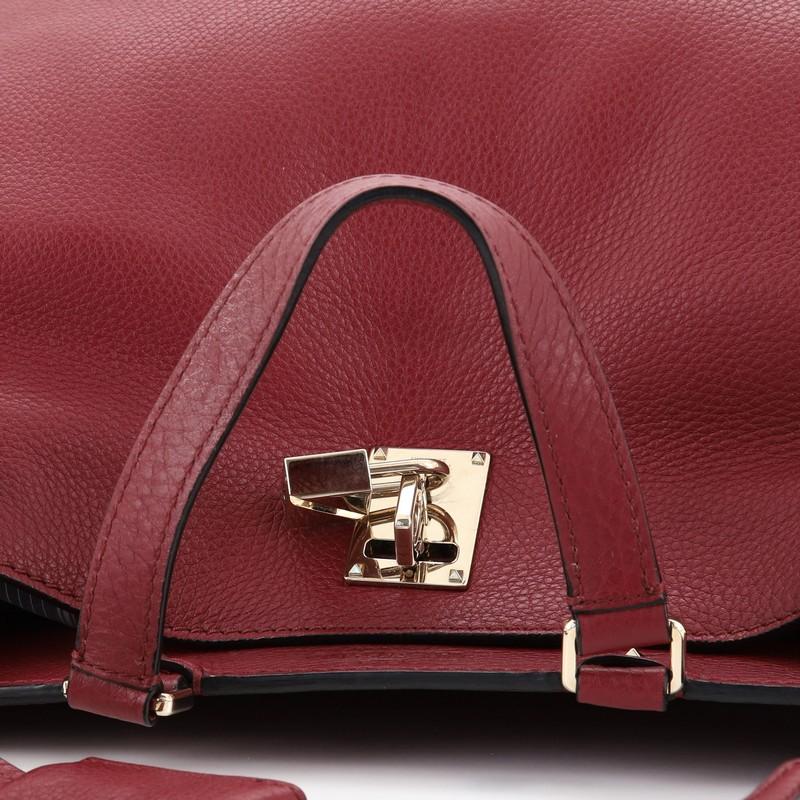 Valentino Joy Lock Top Handle Bag Leather Large 2