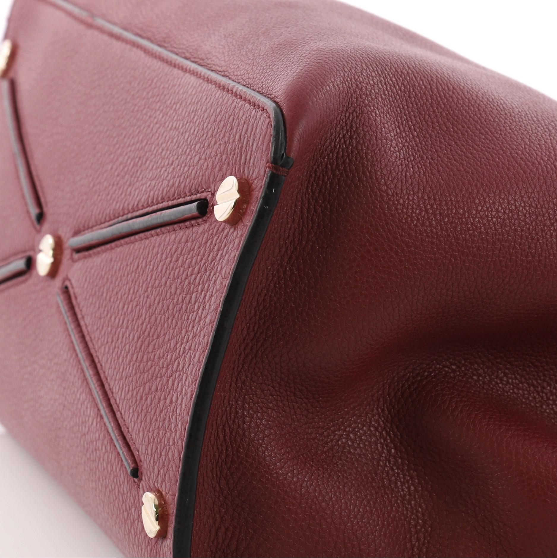 Valentino Joy Lock Top Handle Bag Leather Medium 2