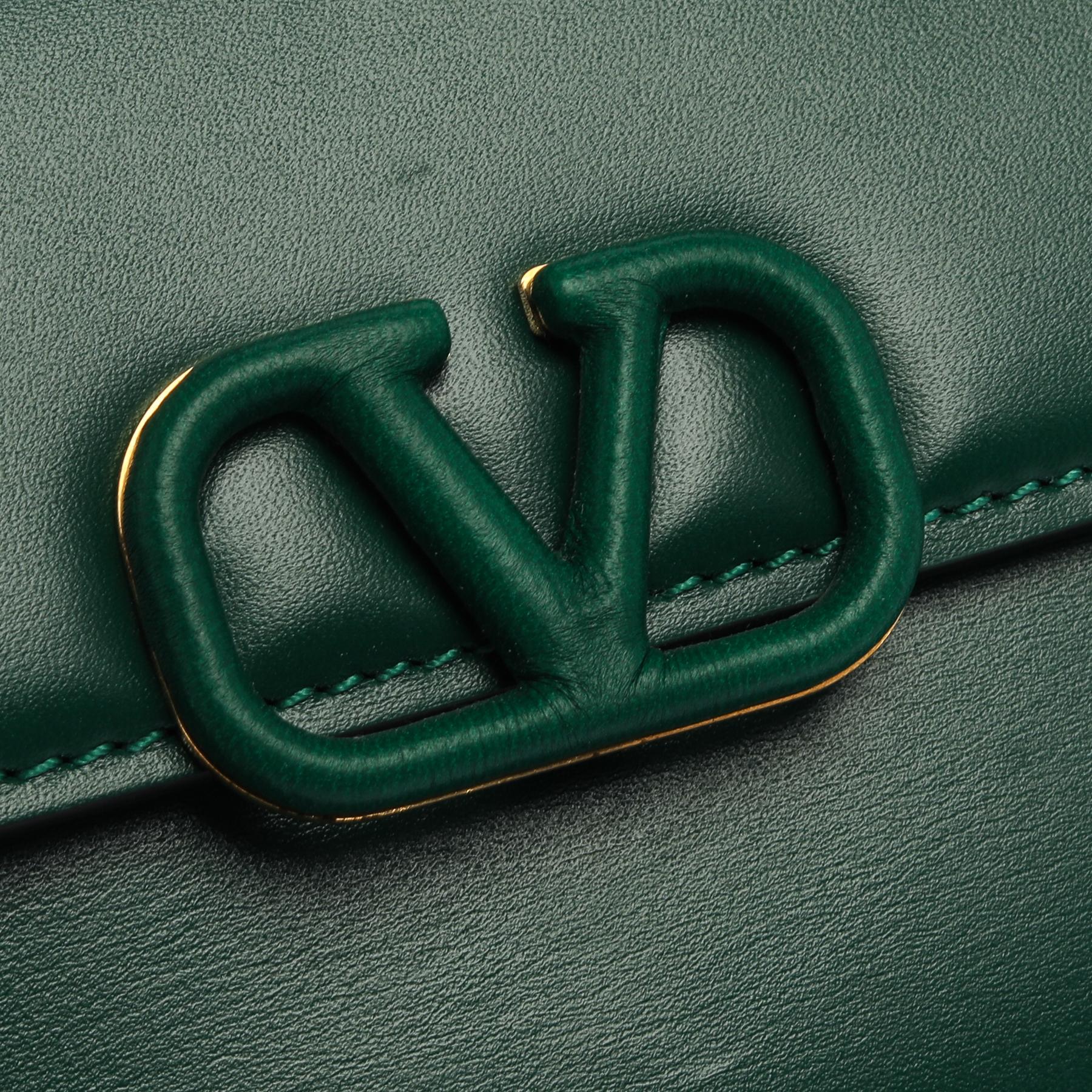 Valentino Jungle Green Leather Micro VSLING Shoulder Bag 2