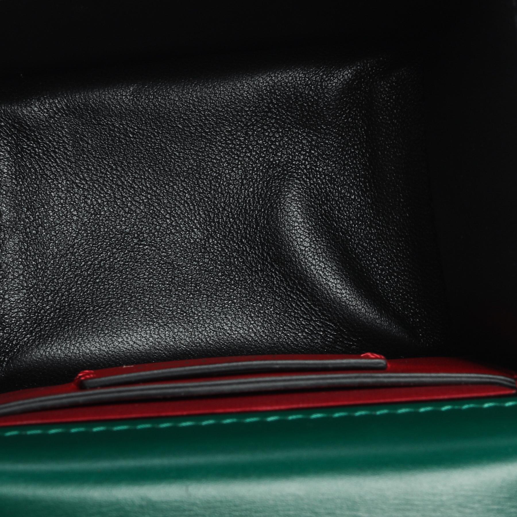Black Valentino Jungle Green Leather Micro VSLING Shoulder Bag