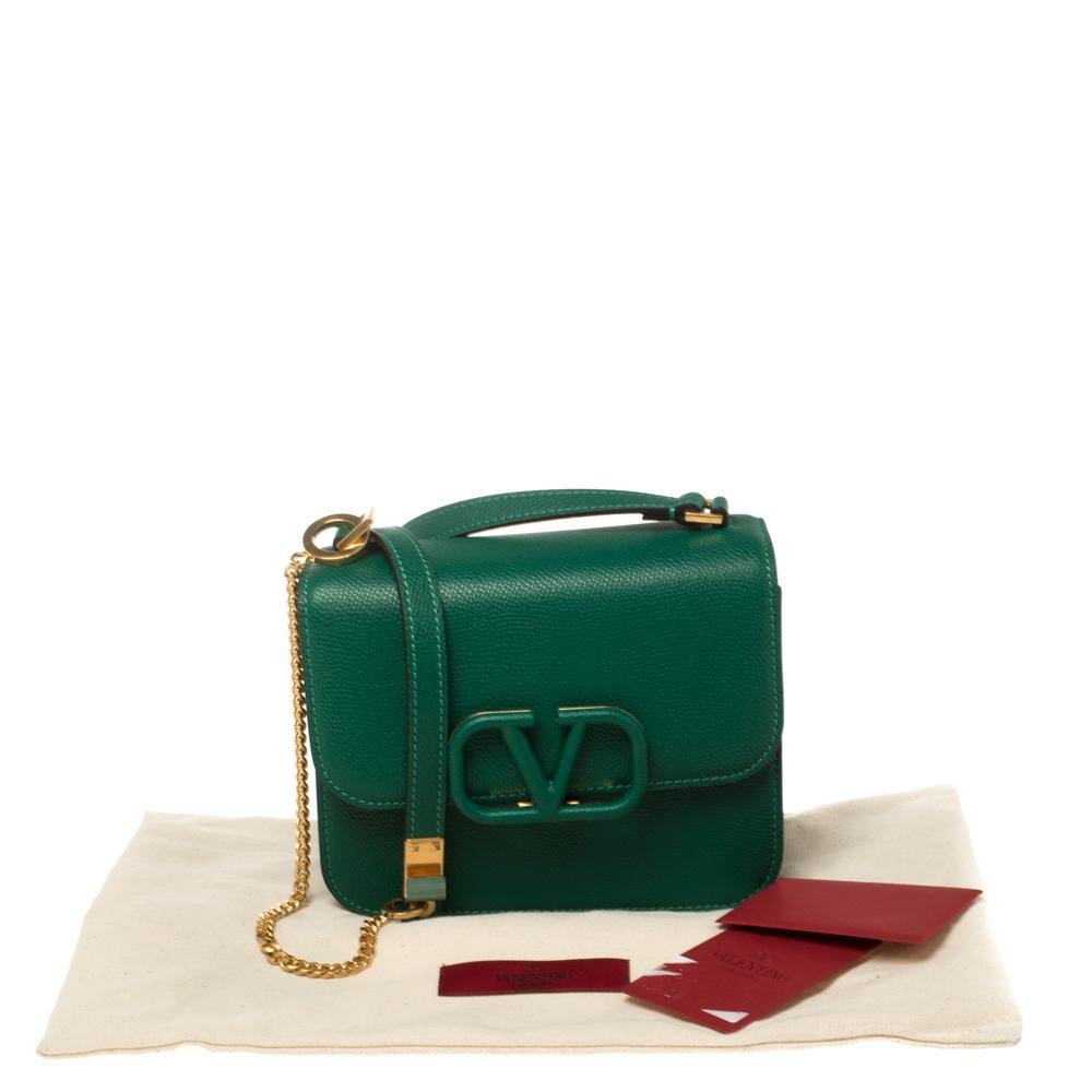 Valentino Jungle Green Leather Small VSLING Shoulder Bag 6
