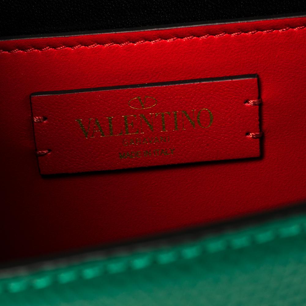 Valentino Jungle Green Leather Small VSLING Shoulder Bag 1