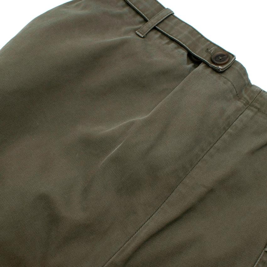 Valentino Khaki Cotton VLTN Cargo Trousers In Excellent Condition In London, GB