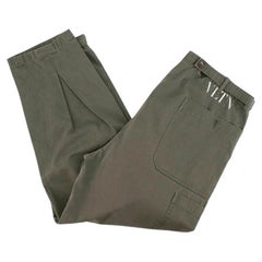 Valentino Khaki Cotton VLTN Cargo Trousers