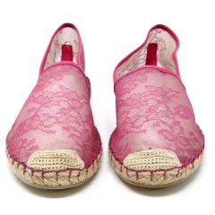 Valentino Lace 40 Espadrille Slip On Flats VL-1021P-0017