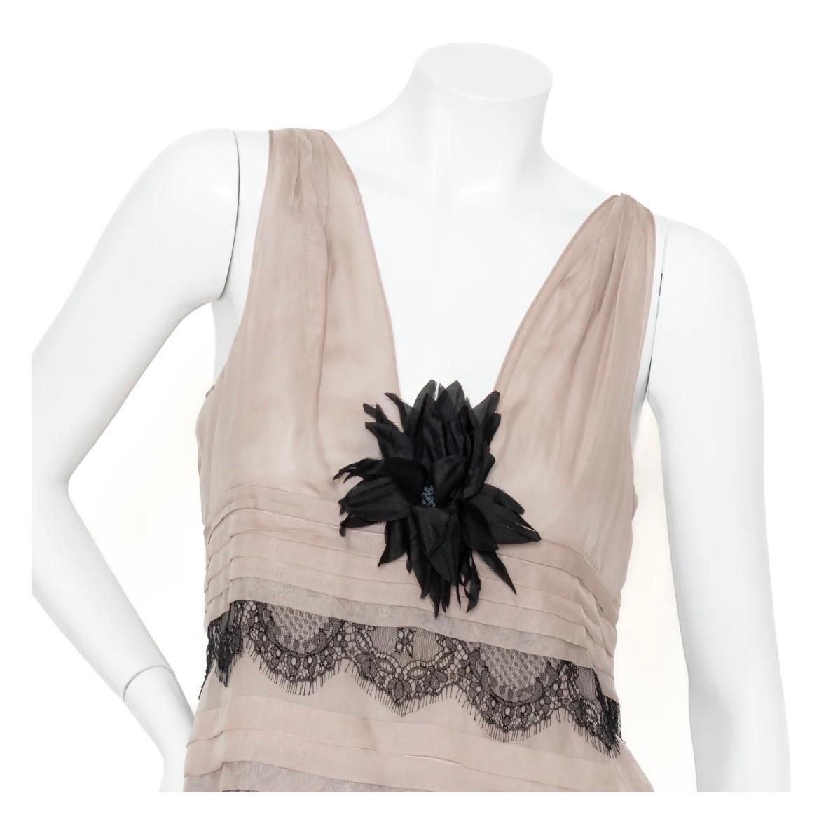 Women's Valentino Lace Chiffon Sheath Dress 2008 Collection