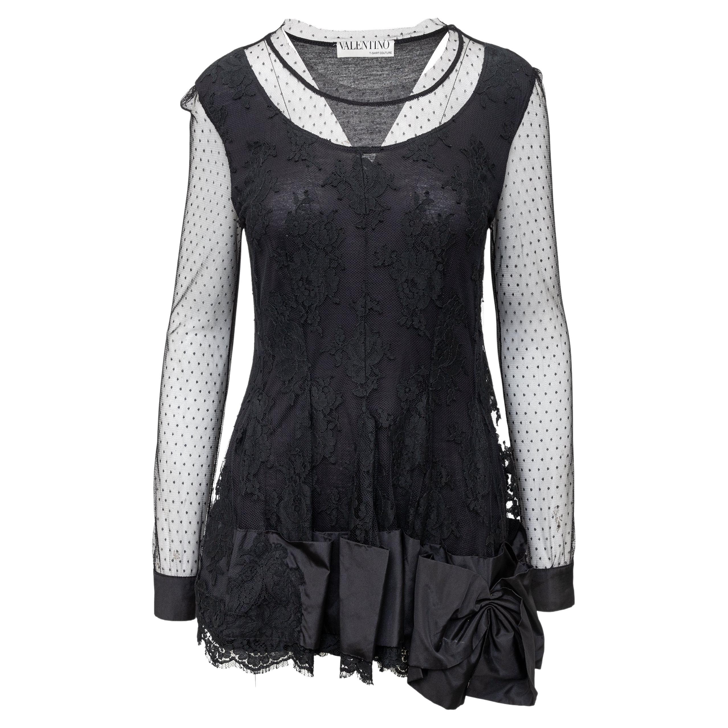 Valentino Lace Embroidered Long Top - '10s