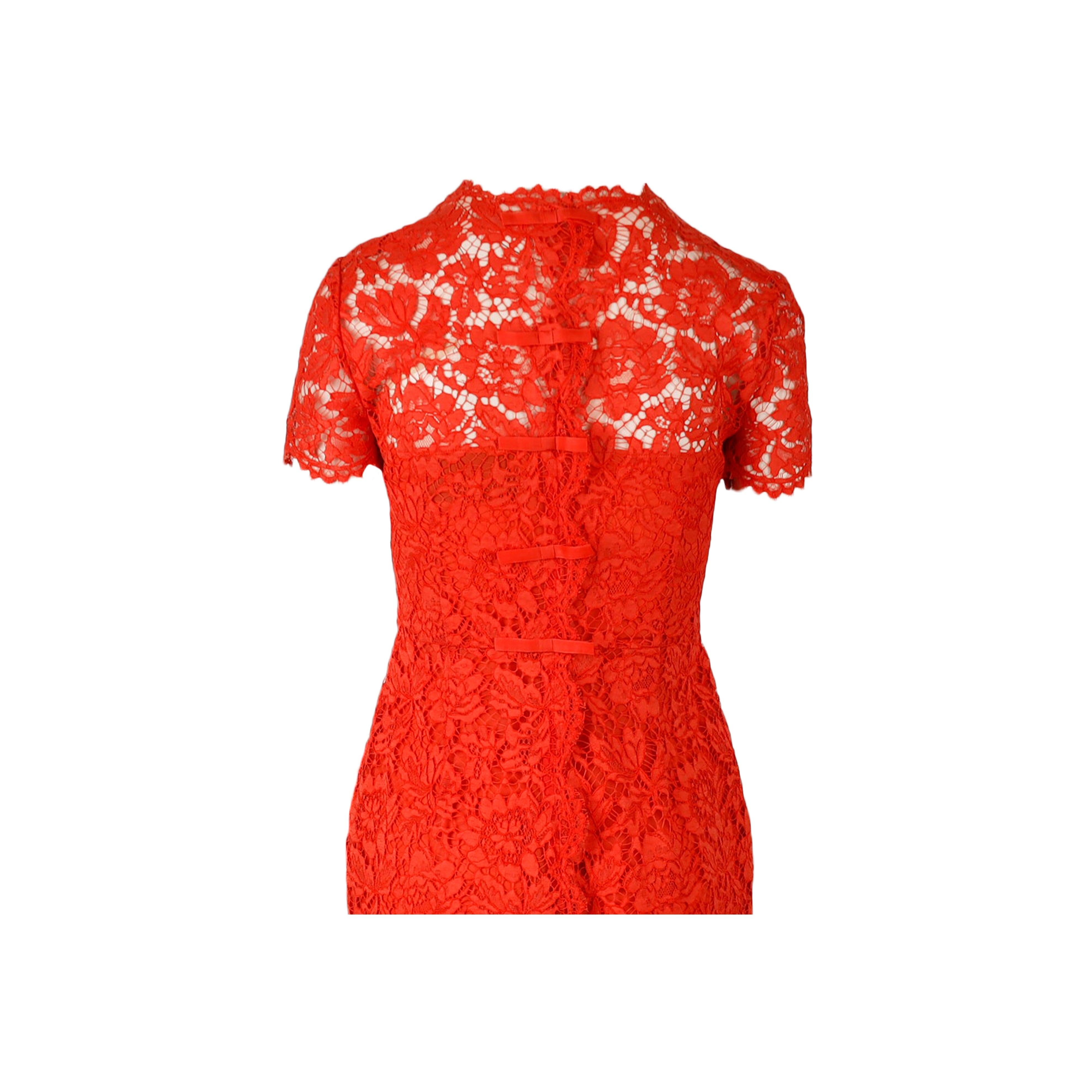 Red Valentino Lace Midi Dress - '10s For Sale