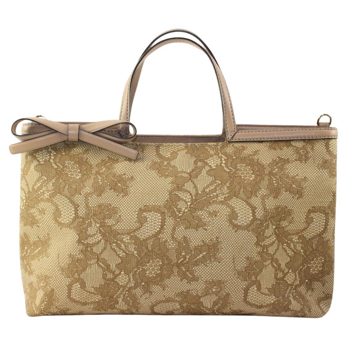 VALENTINO Lace Print 2way Bow Tote 2VAL1226K For Sale