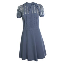 Valentino, lace ruffle midi dress in lavender