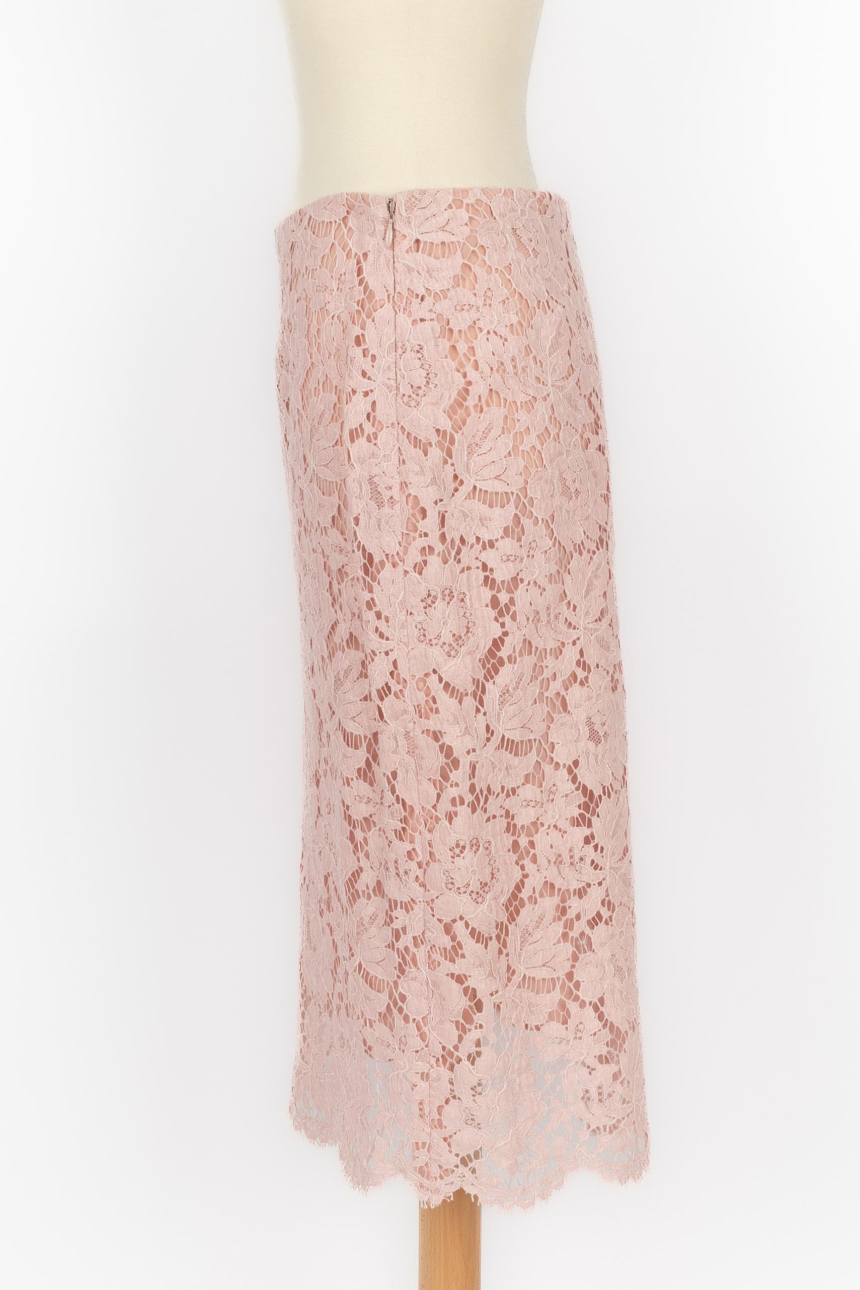 Beige Set in pizzo Valentino in vendita