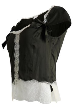 Valentino Lace Silk Bow Cami Top