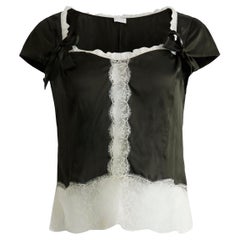 Valentino Lace Silk Bow Cami Top