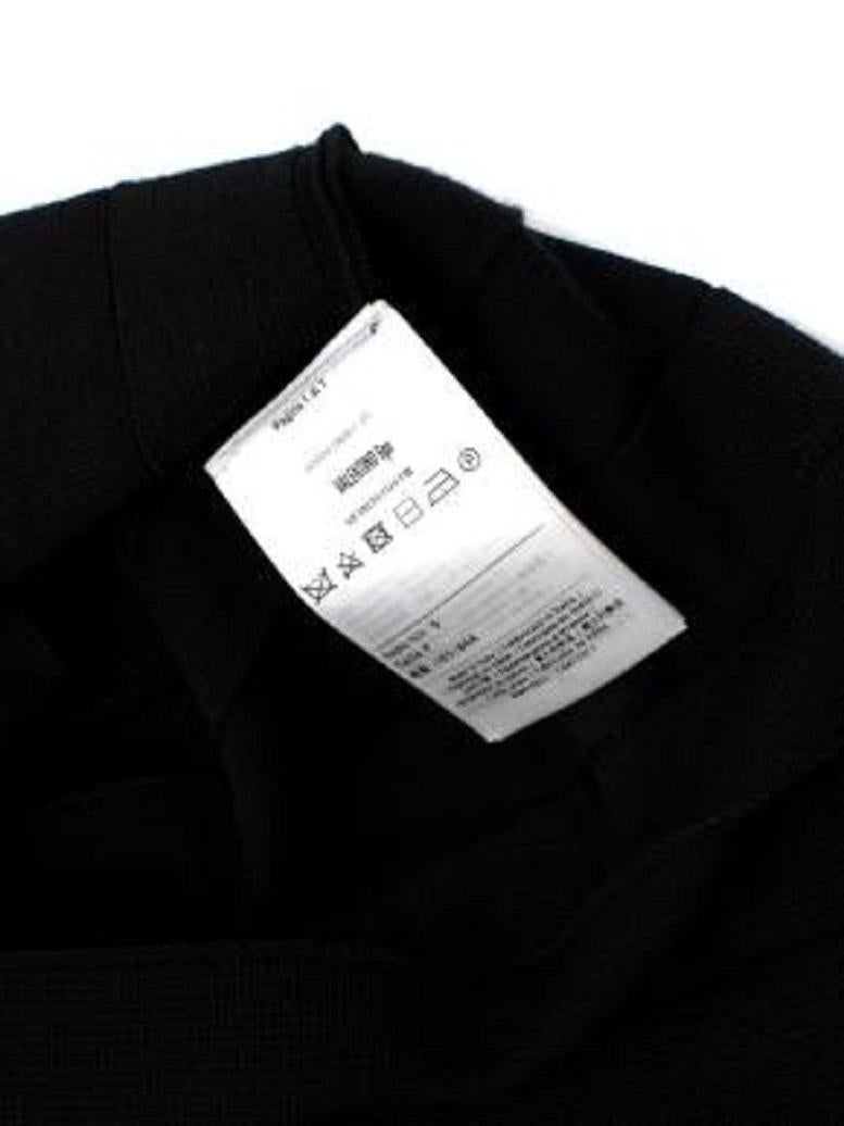 Valentino Lace Trimmed Black Stretch Knit Midi Dress For Sale 6